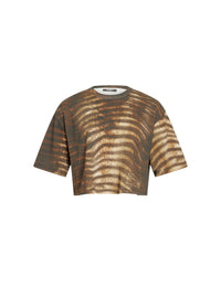 T-shirt court imprimé zèbre - Multi Marron
