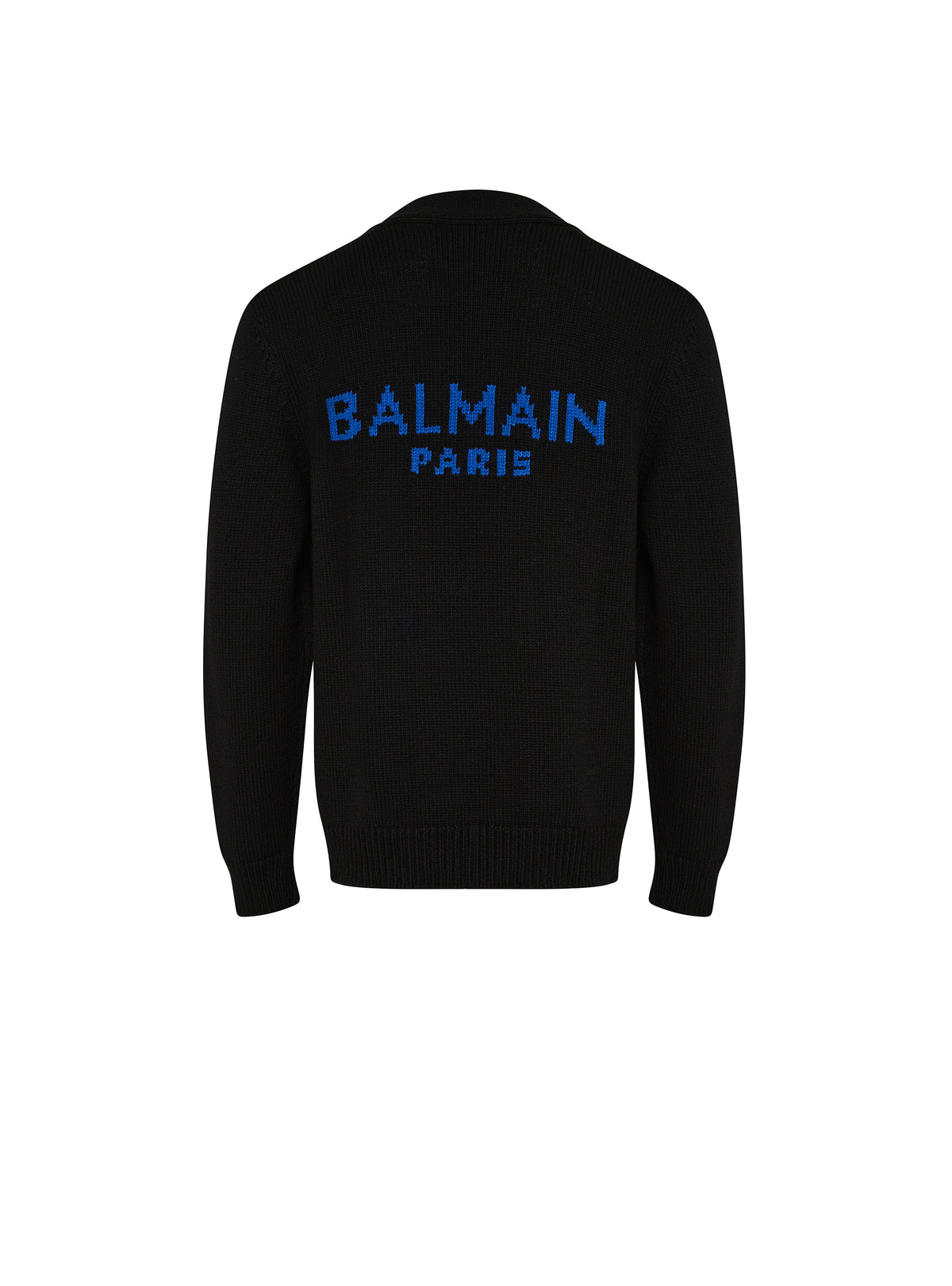 Cardigan en maille à logo balmain - Noir