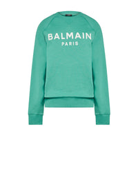 Sweat-shirt imprimé logo - Vert d'eau & Blanc