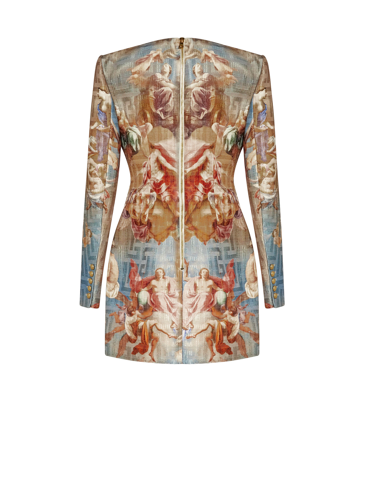 Robe portefeuille en jacquard monogramme imprimé Sky - Bleu & Multicolore