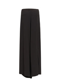 Pantalon large en crêpe multi-plis - Noir