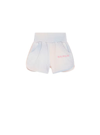 Short en coton tie and dye à logo balmain - Multicolor