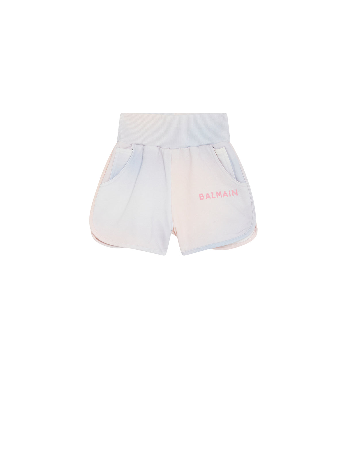 Short en coton tie and dye à logo balmain - Multicolor