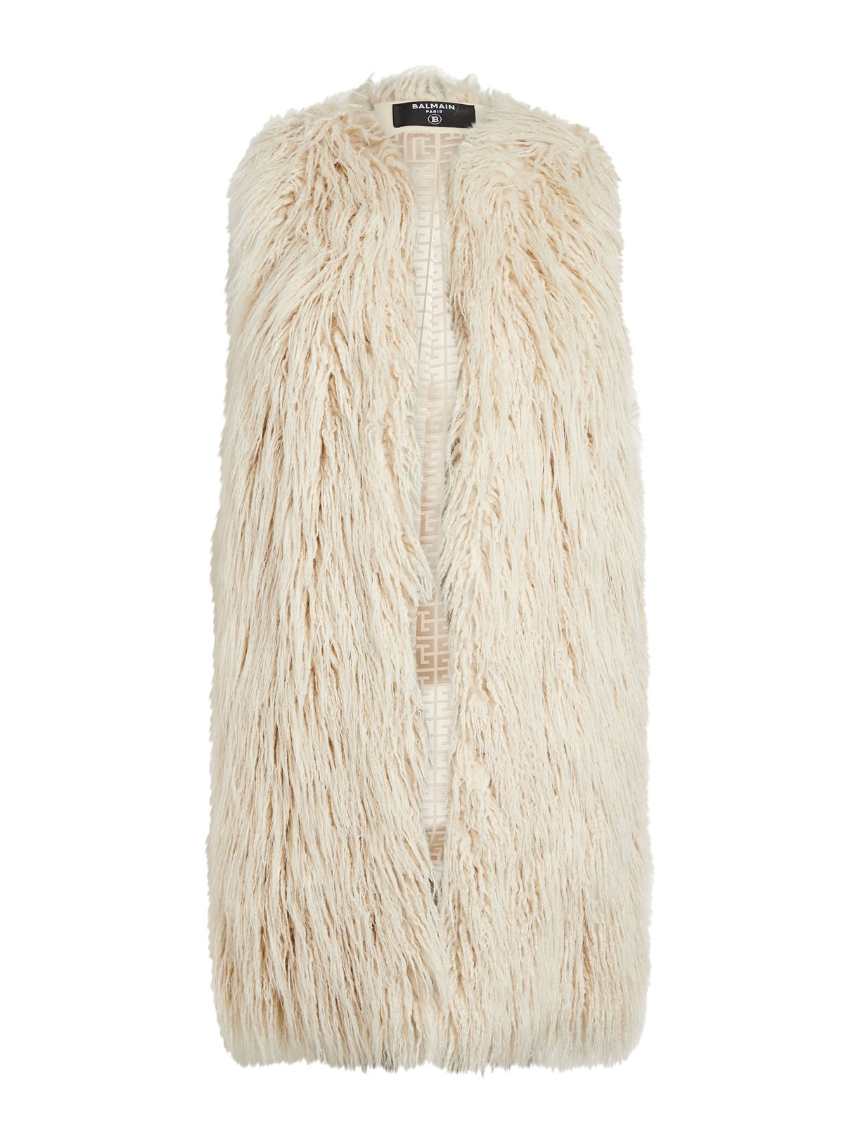 Manteau long sans manches - Blanc Cassé