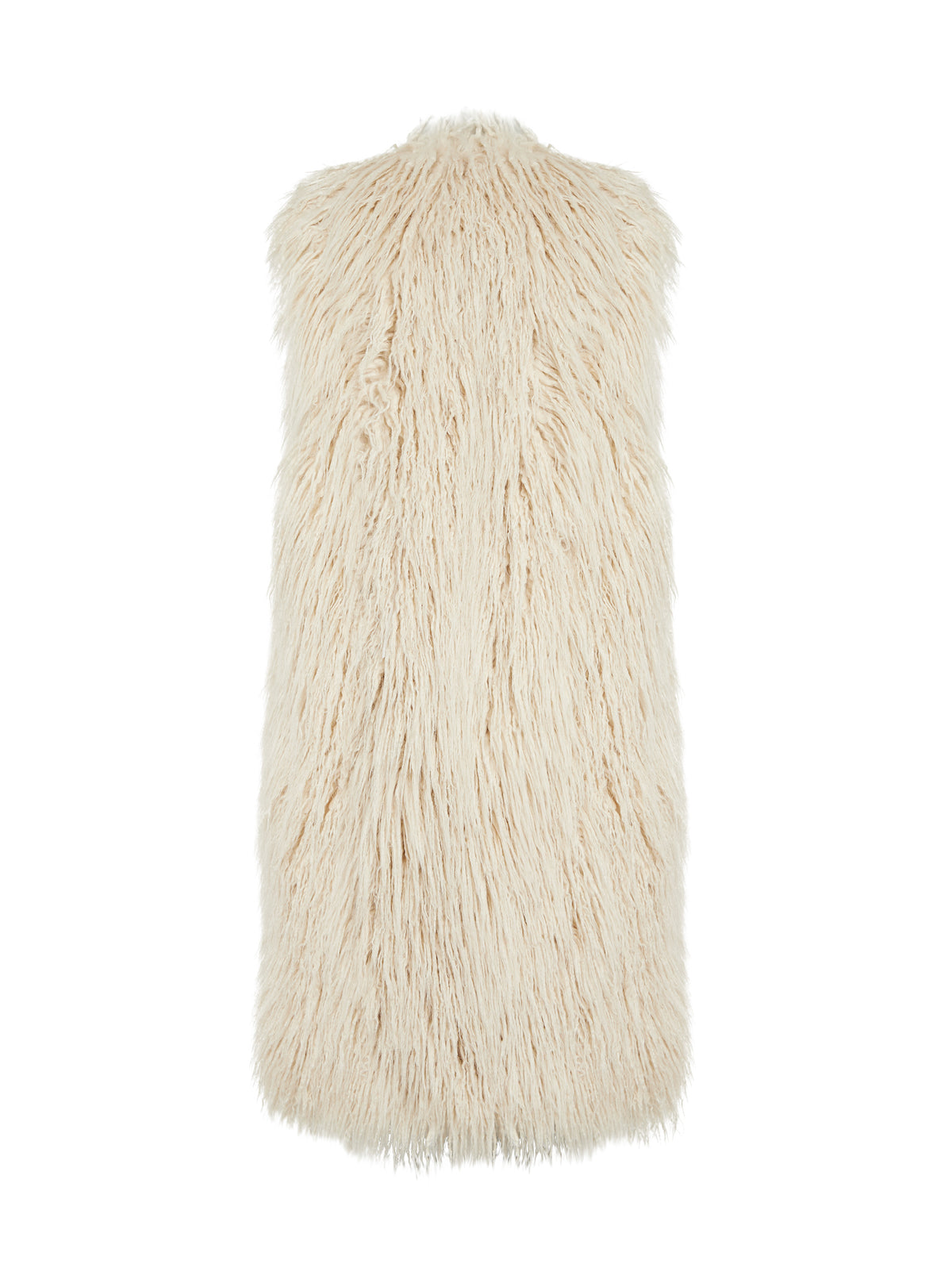Manteau long sans manches - Blanc Cassé