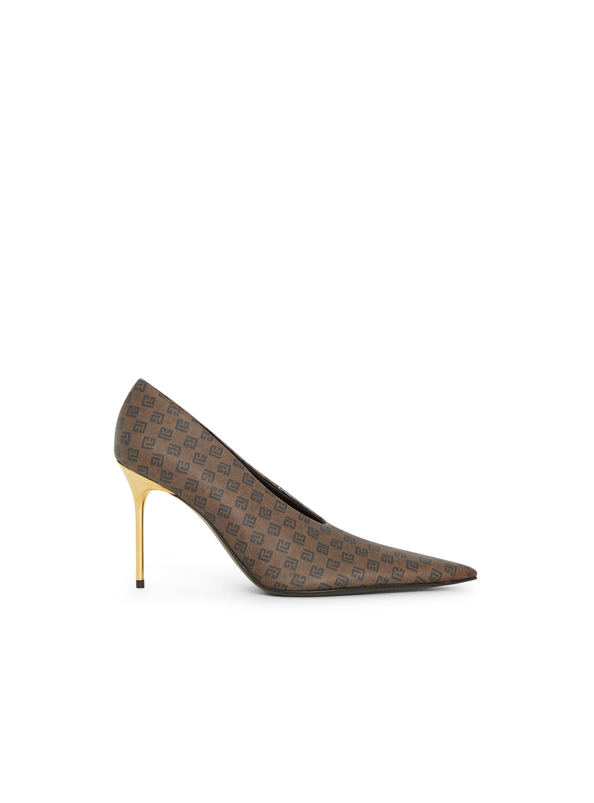 Clara monogram pumps - Brown & Dark Brown