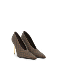 Clara monogram pumps - Brown & Dark Brown