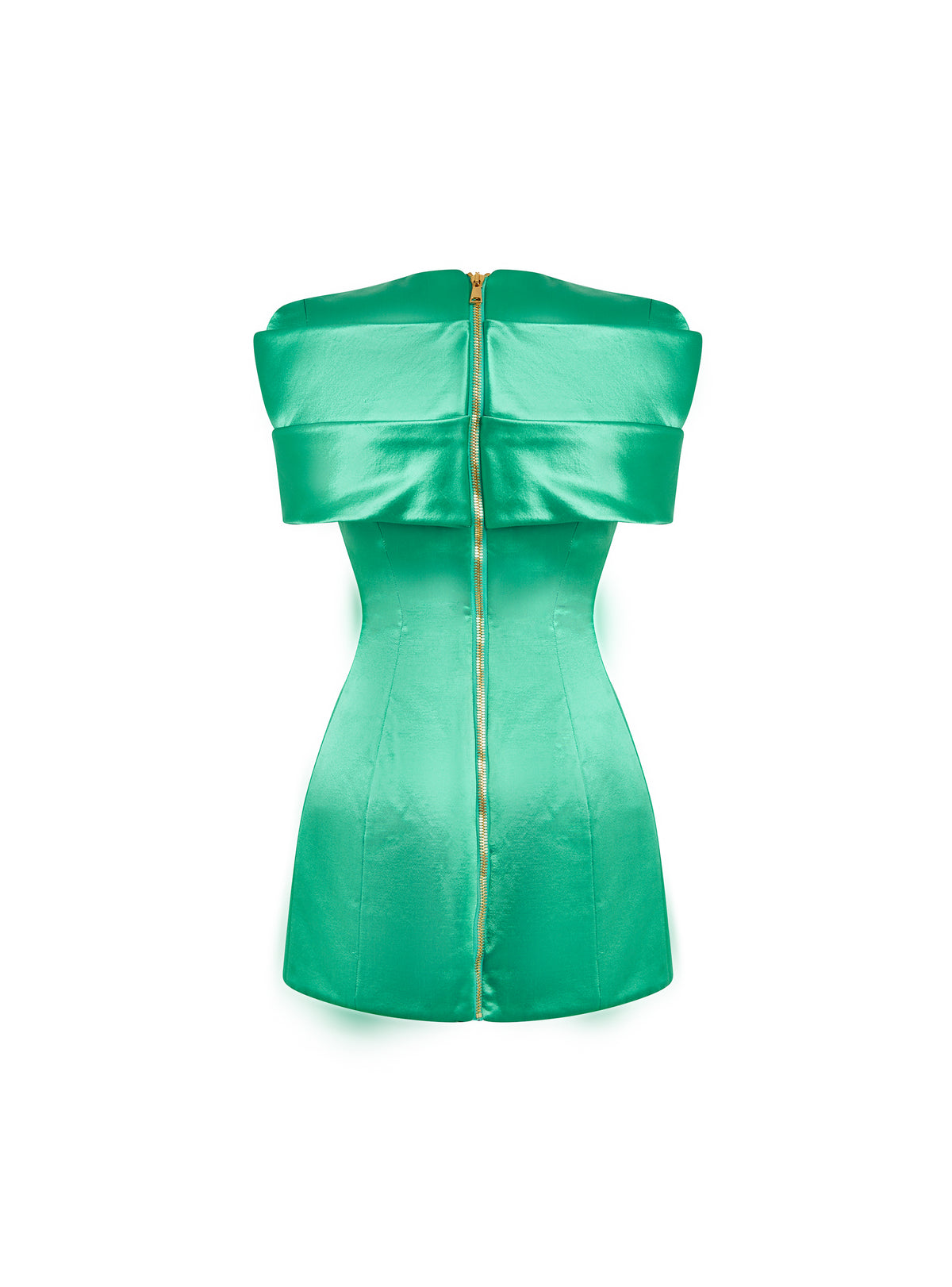 Short satin dress with bow - Jade