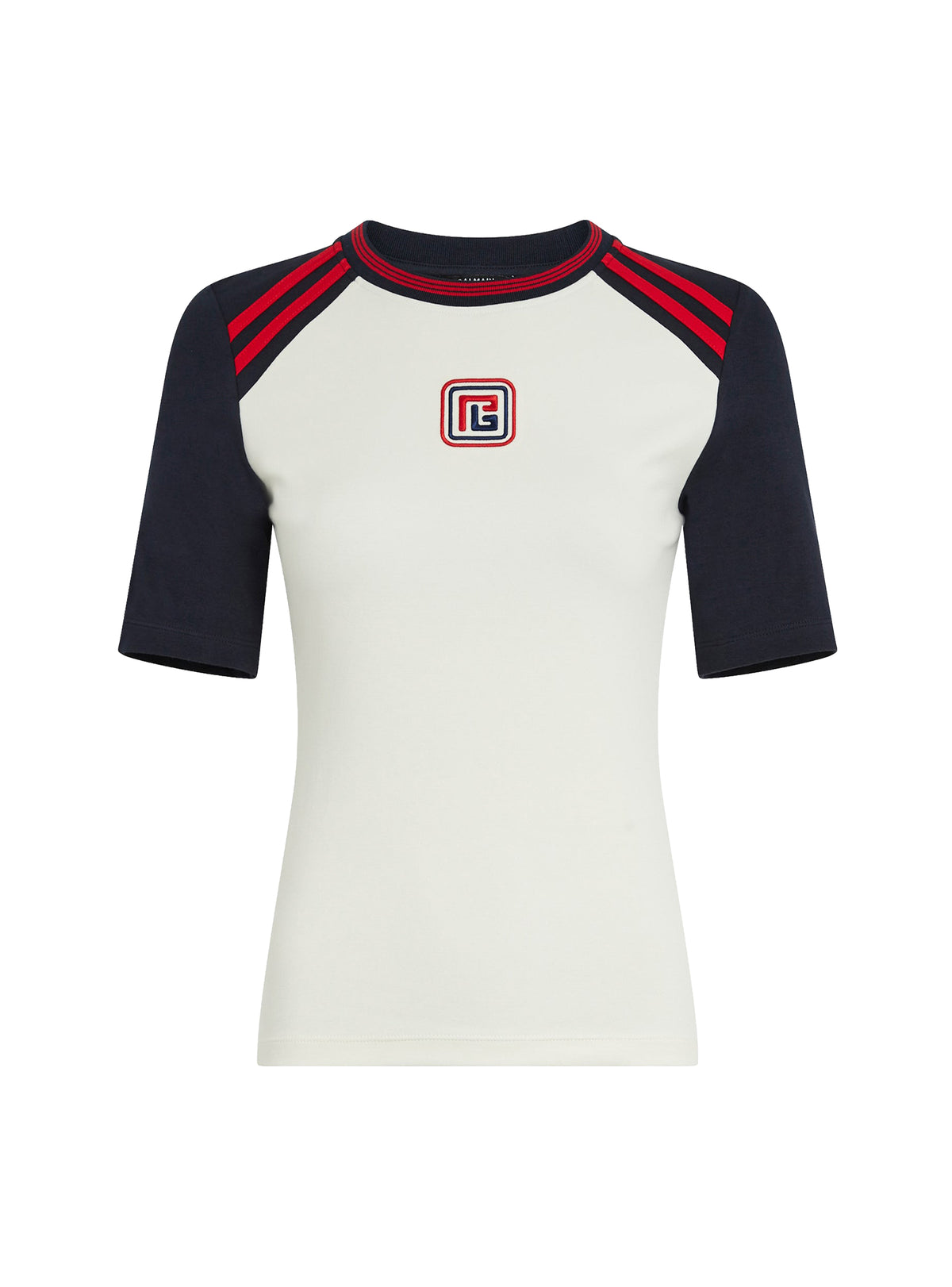 T-shirt PB à manches courtes - Crème & Marine & Rouge