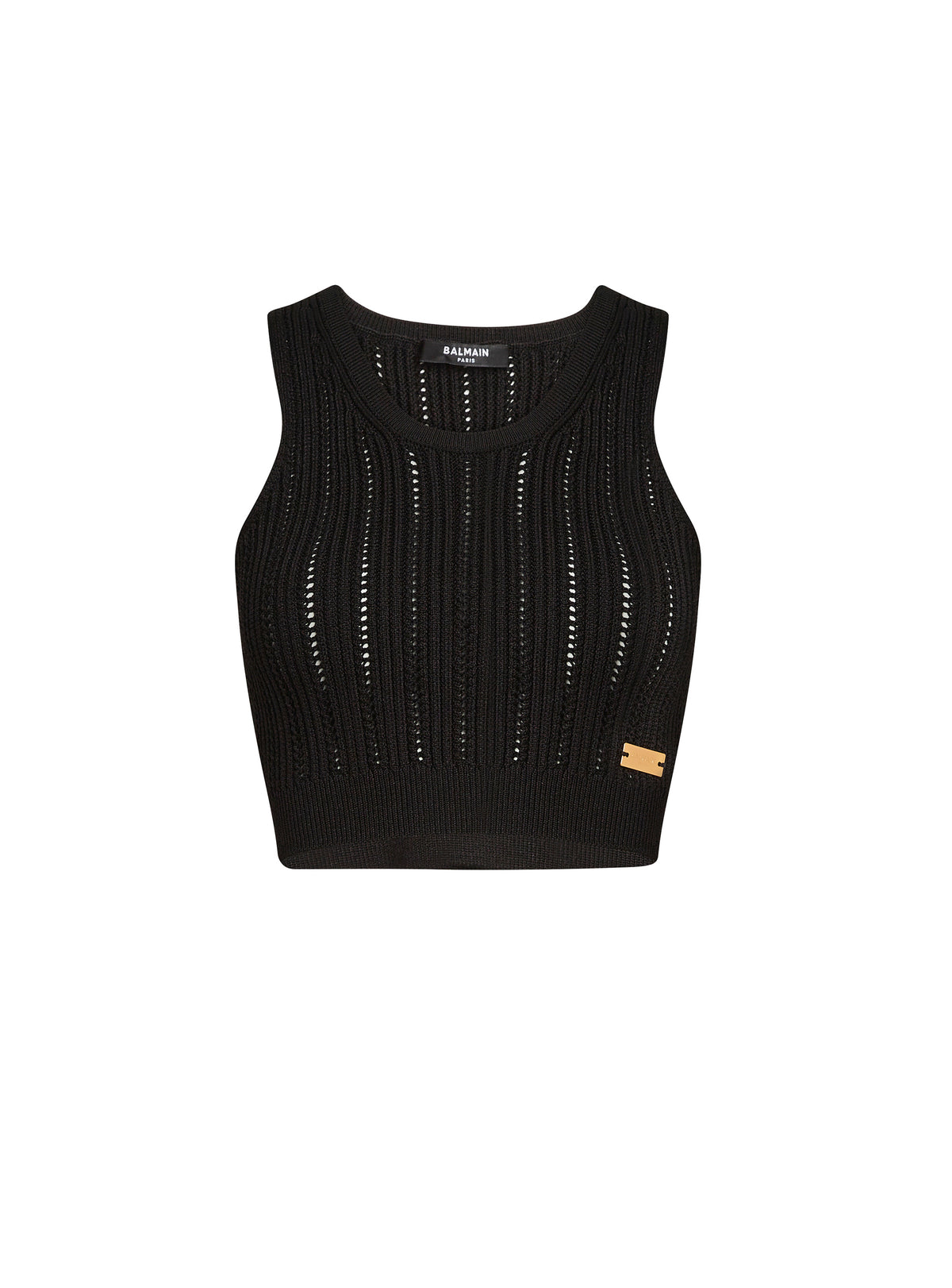 Haut court en maille - Noir