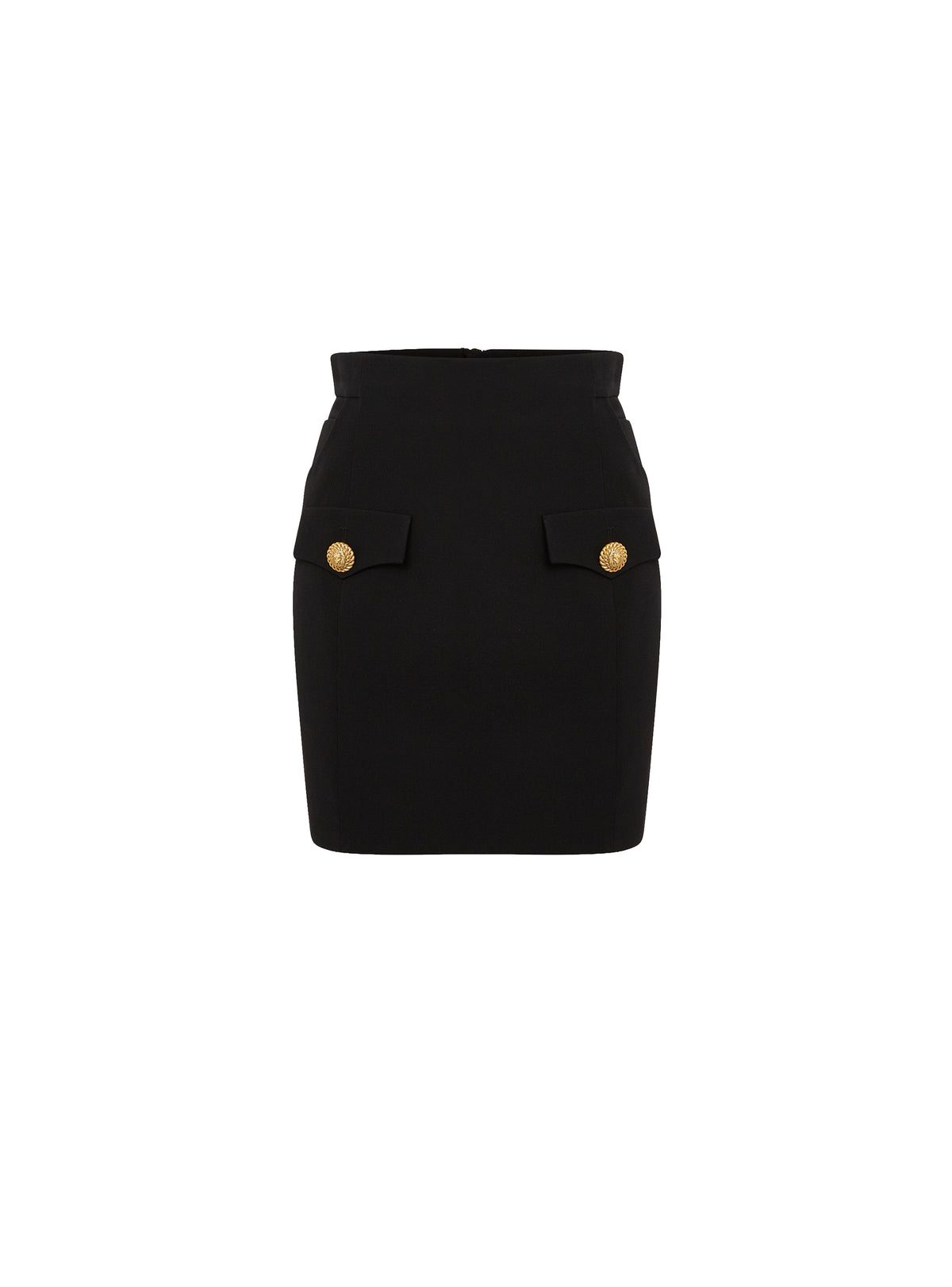 Jupe courte en laine - Noir
