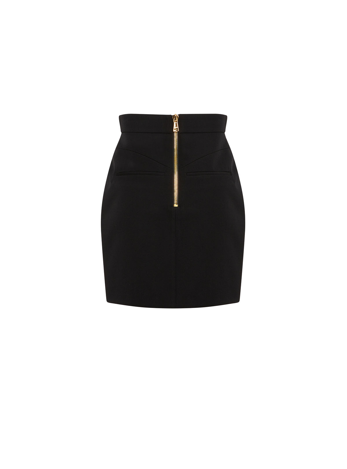 Jupe courte en laine - Noir