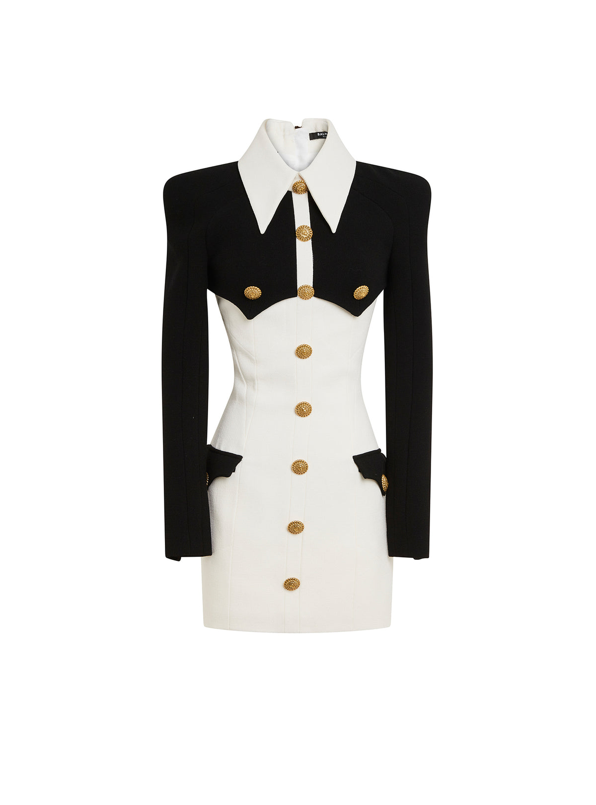 Short wool dress - Black & White