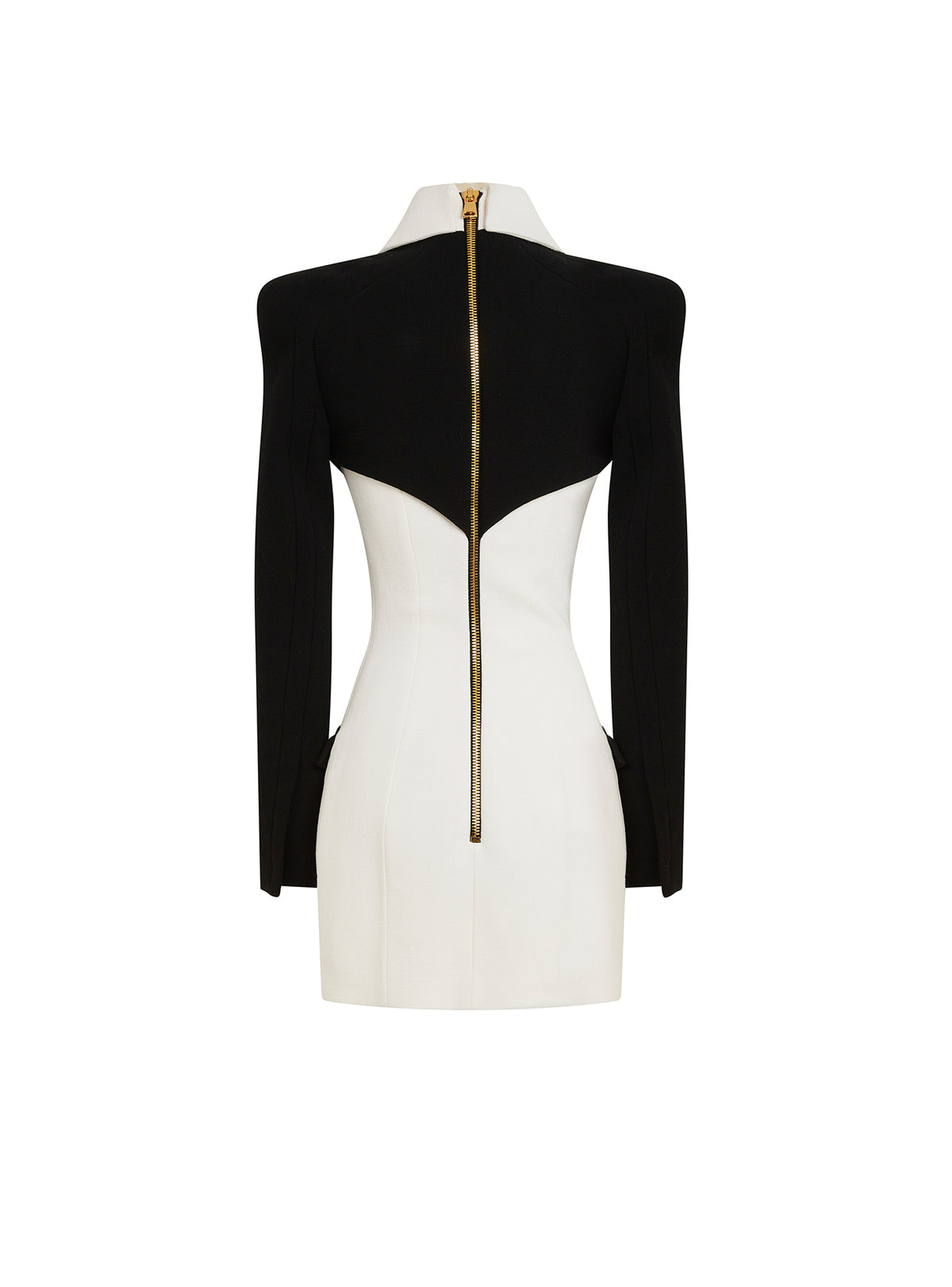 Short wool dress - Black & White