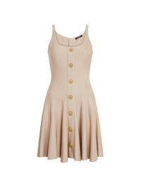 Robe courte flechage maille - Nude Rosé