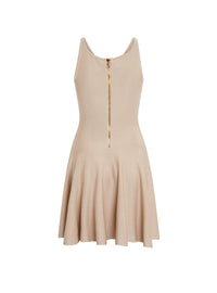 Robe courte flechage maille - Nude Rosé