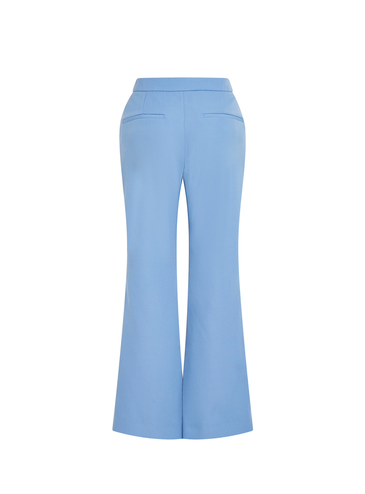 Pantalon flare à boutons en laine - Bleu Ciel