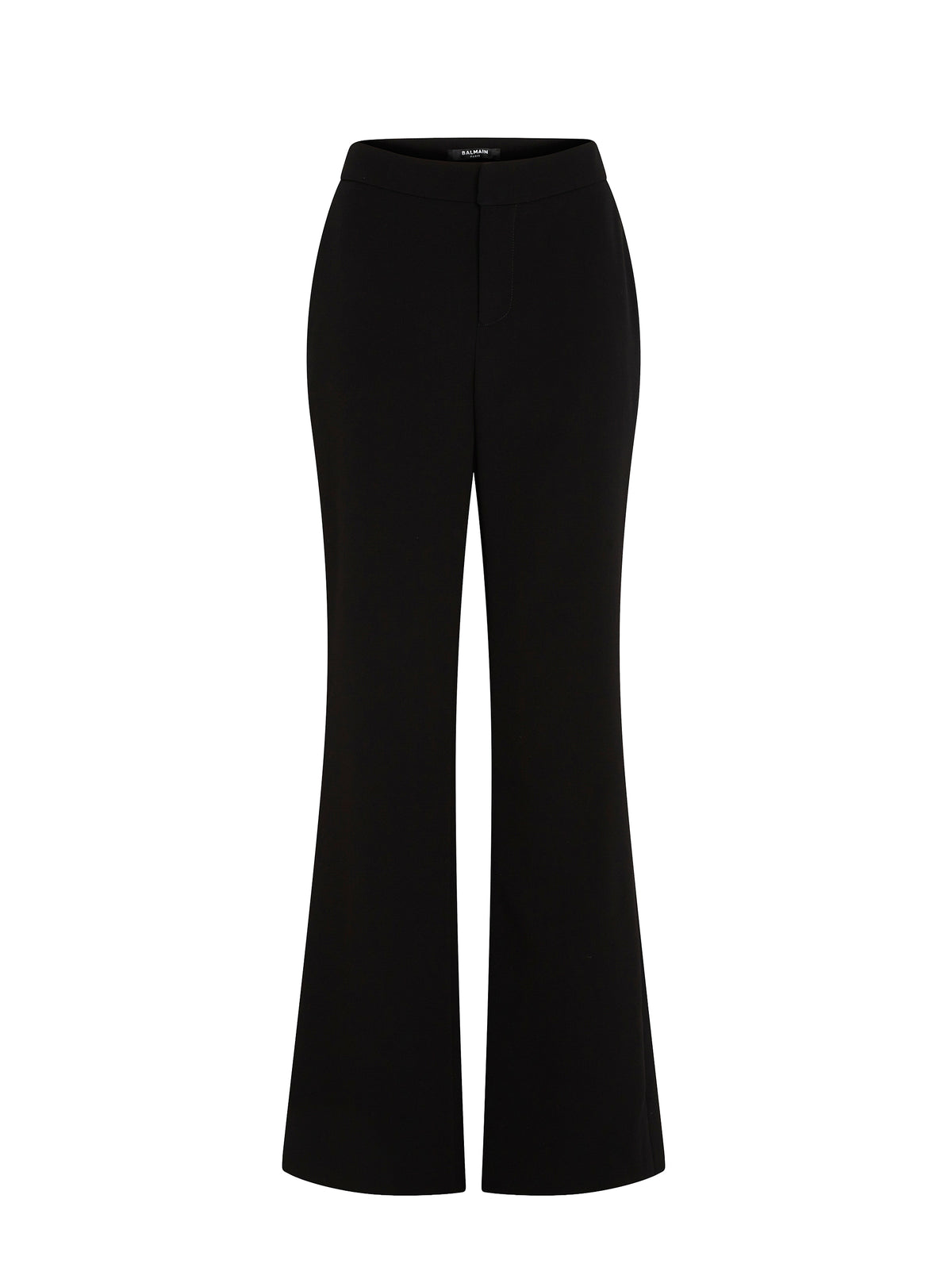 Pantalon en crêpe évasé grain de poudre - Noir