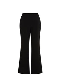 Pantalon en crêpe évasé grain de poudre - Noir