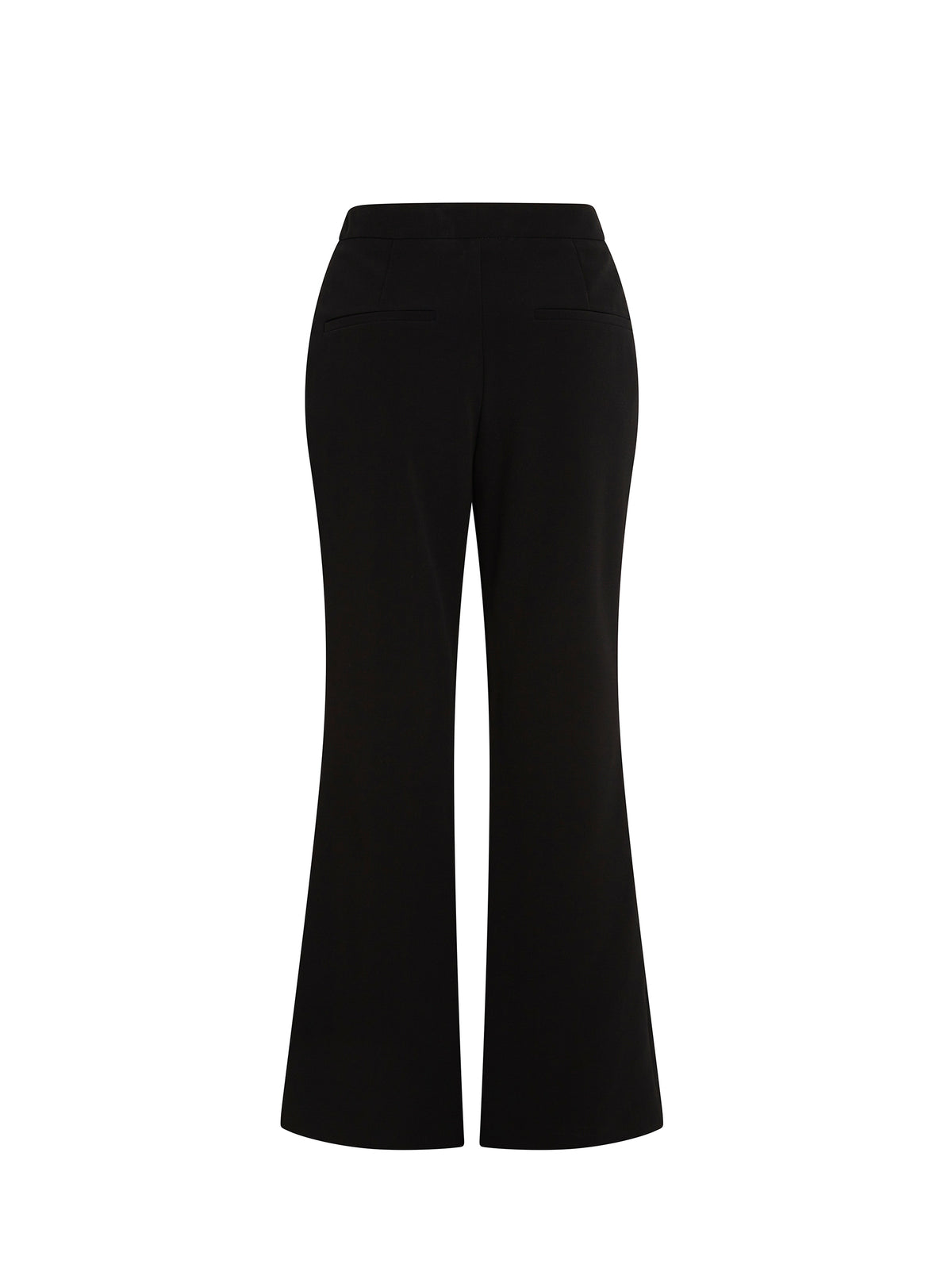 Pantalon en crêpe évasé grain de poudre - Noir