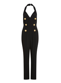 Combinaison tailleur en crêpe - Noir