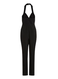 Combinaison tailleur en crêpe - Noir
