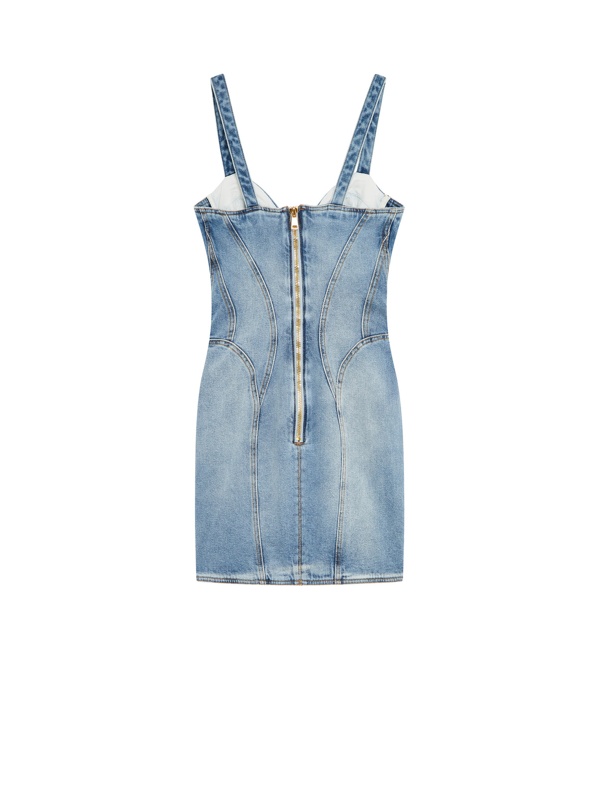 Robe courte en denim - Bleu Jean Clair