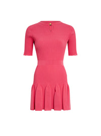 Robe patineuse en maille - Rose Foncé