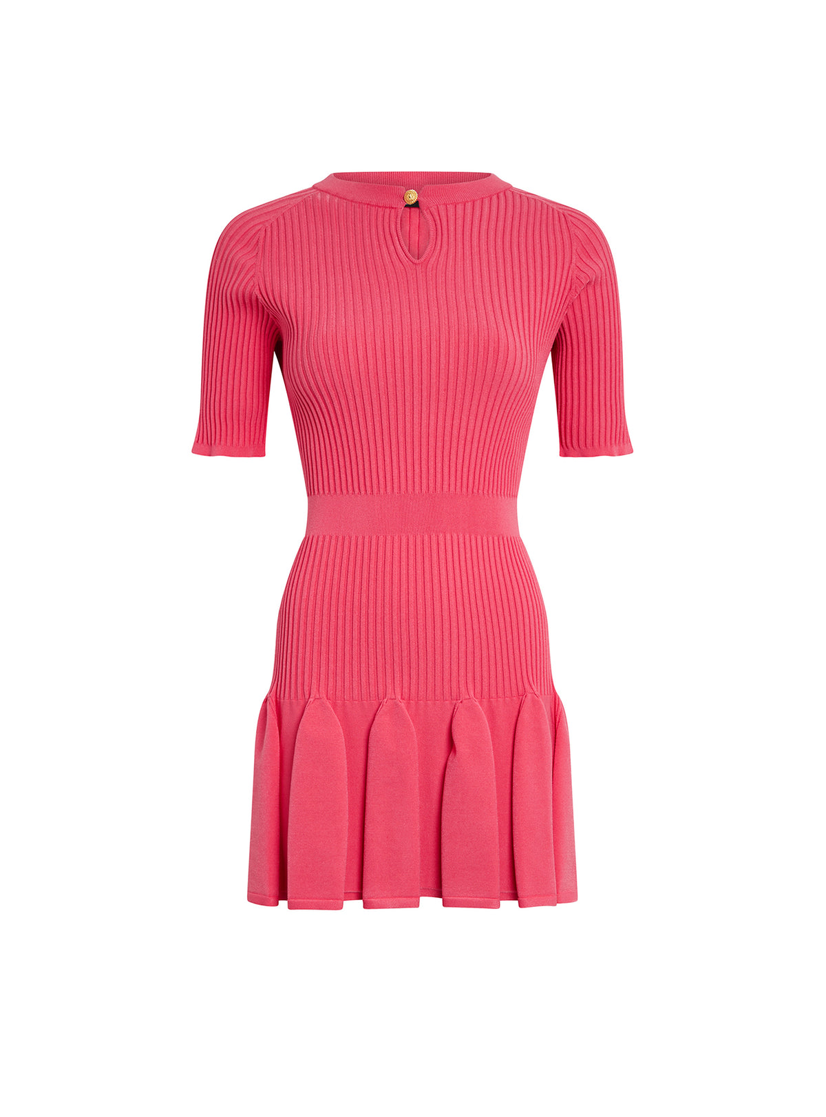 Robe patineuse en maille - Rose Foncé