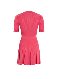 Robe patineuse en maille - Rose Foncé