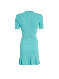 Robe patineuse en maille - Menthe