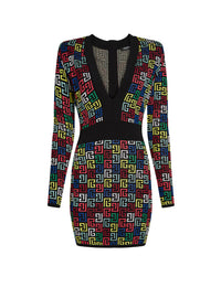 Robe en maille pop monogramme - Multicolore