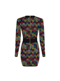 Robe en maille pop monogramme - Multicolore