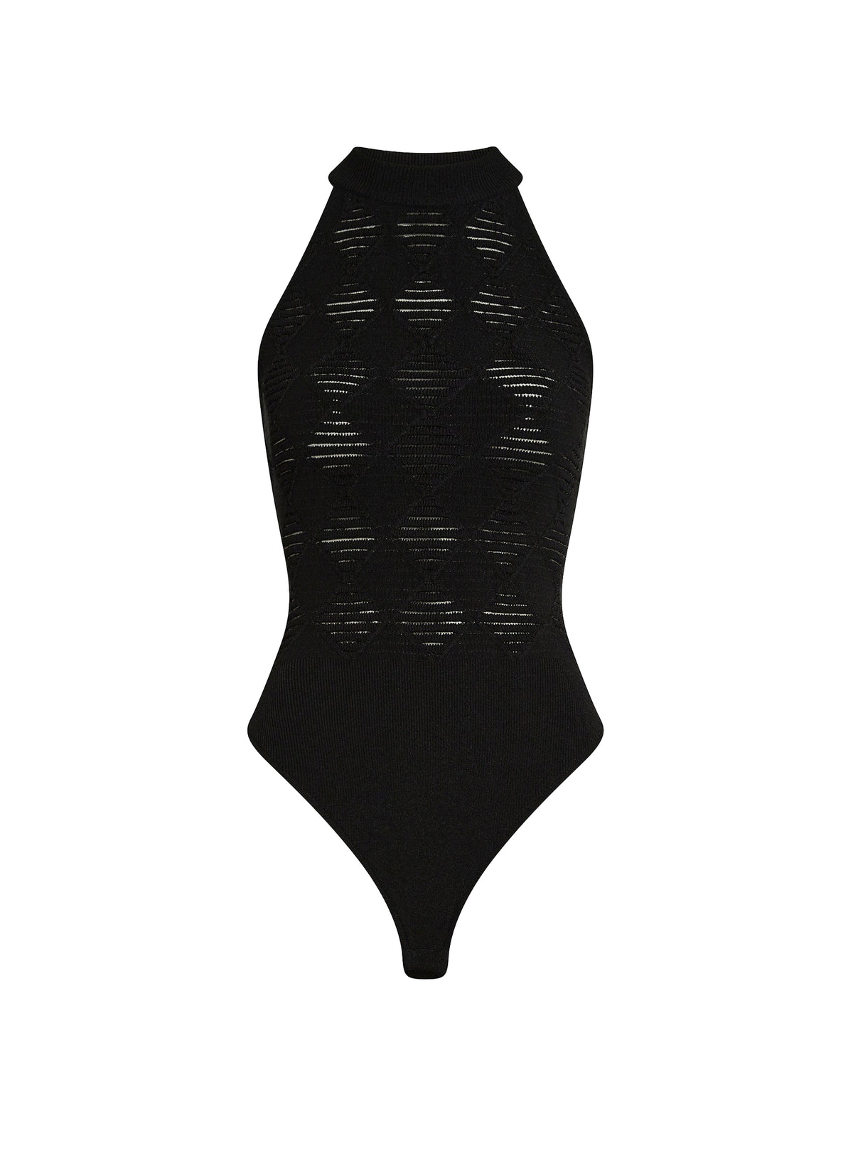 Body texturé en maille - Noir