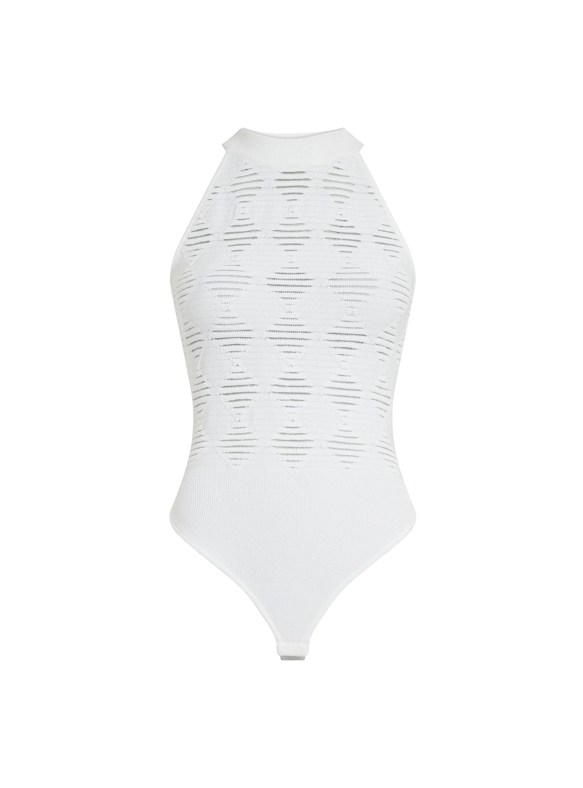 Body texturé en maille - Blanc