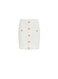 Jupe courte en maille - Blanc