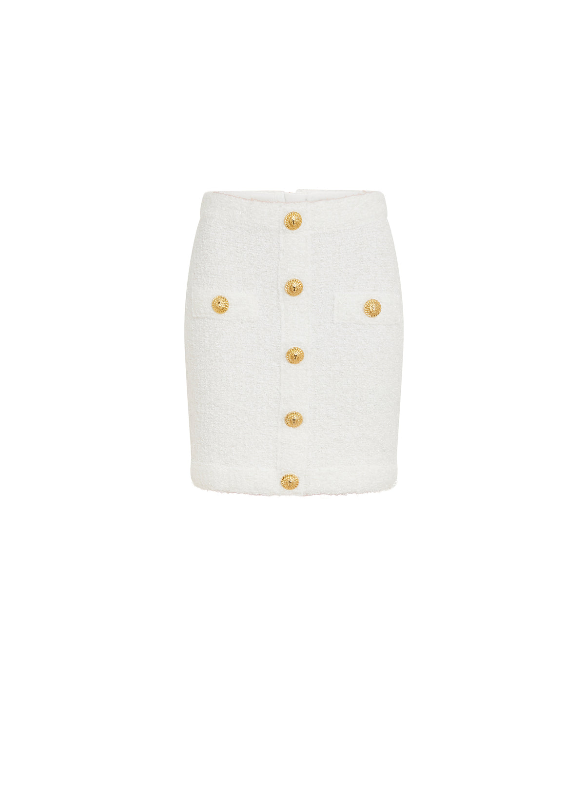 Jupe courte en maille - Blanc