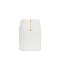 Jupe courte en maille - Blanc