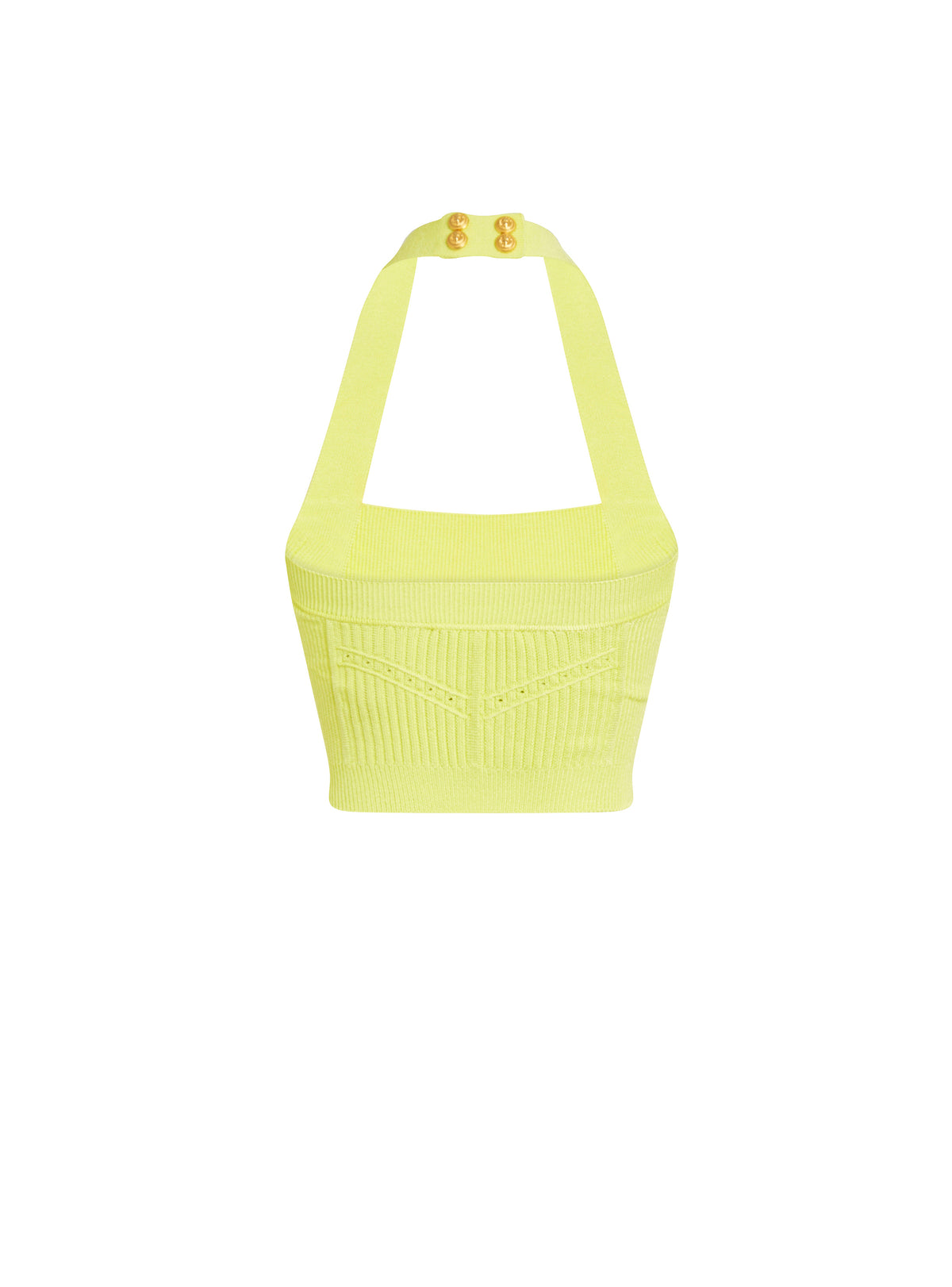Top dos-nu en maille - Jaune