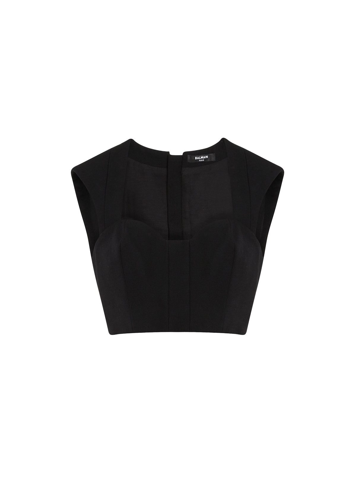 Wool crop top - Black
