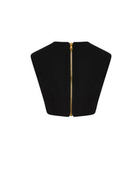 Wool crop top - Black