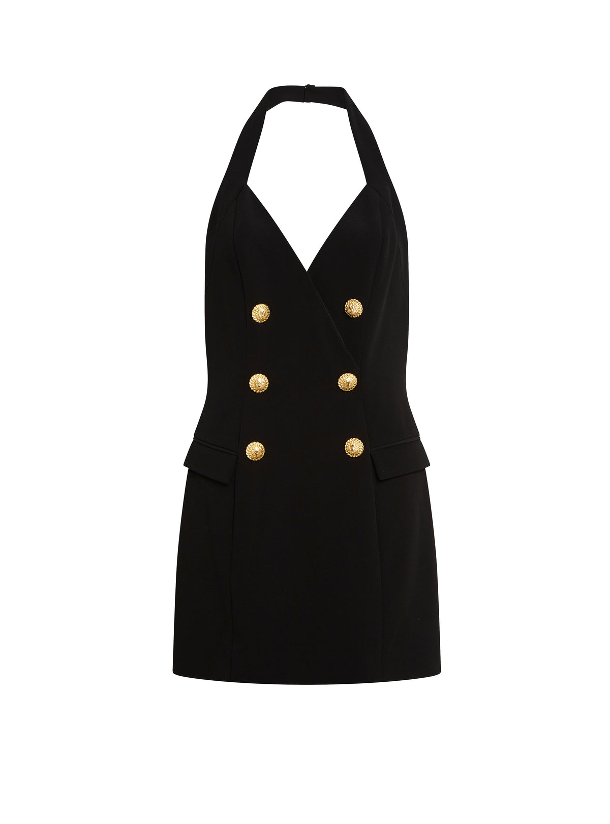 Robe courte en crêpe - Noir