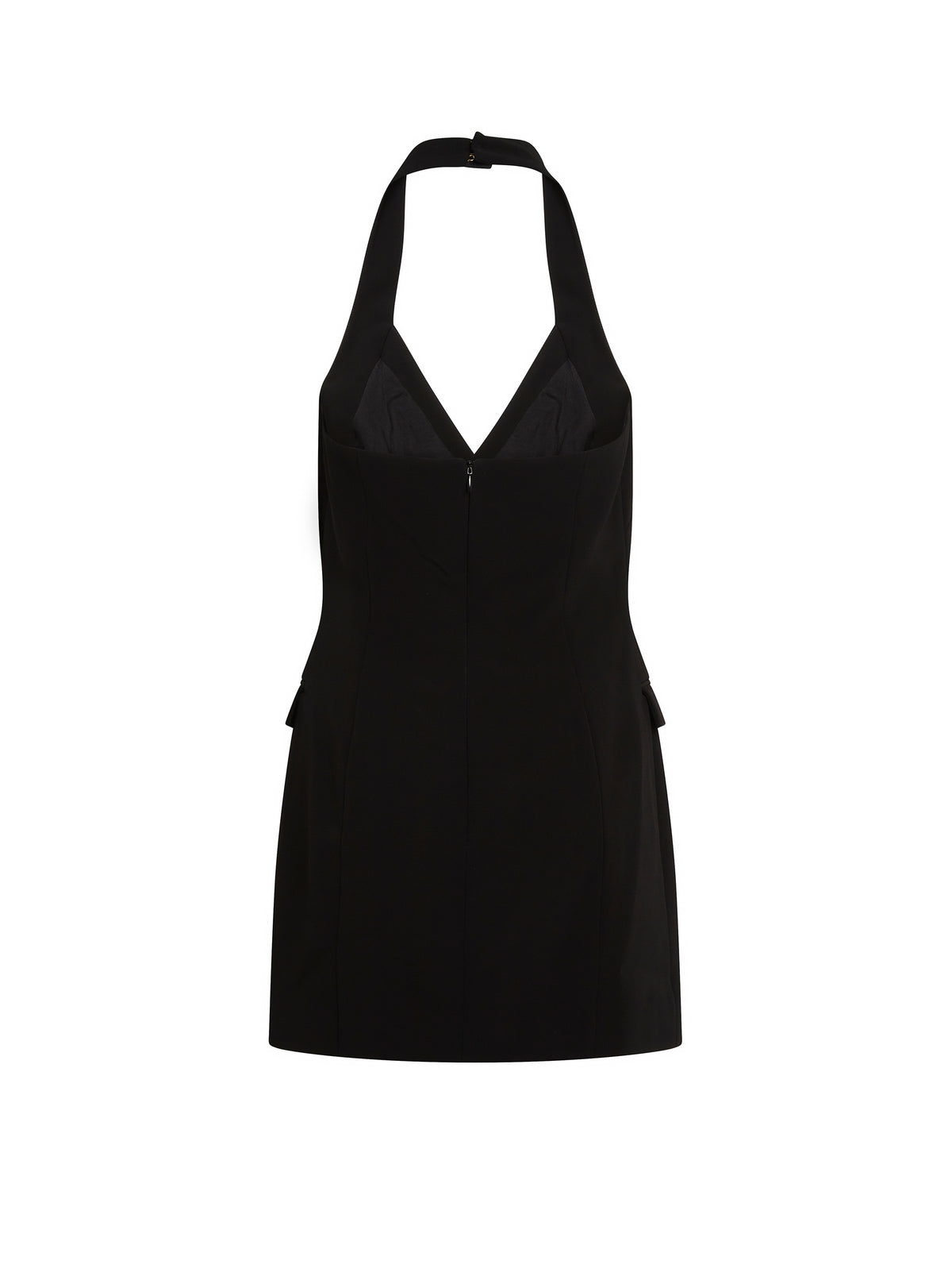 Robe courte en crêpe - Noir