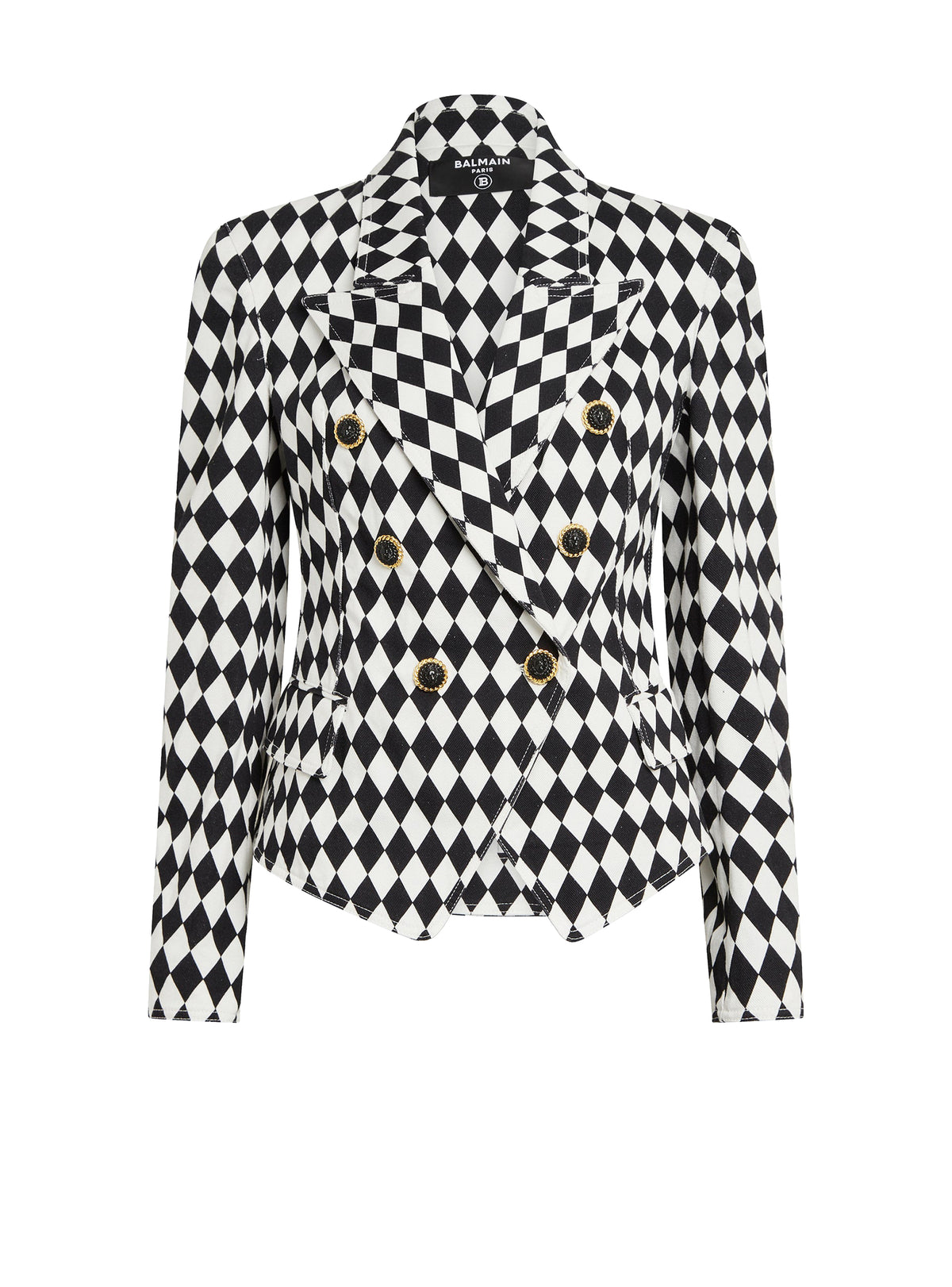 6-button denim jacket - Black & White