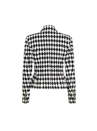 6-button denim jacket - Black & White
