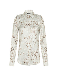 Chemise en jacquard à motif raisin - Gris Clair & Beige Clair