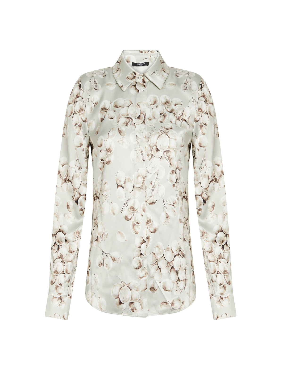 Chemise en jacquard à motif raisin - Gris Clair & Beige Clair