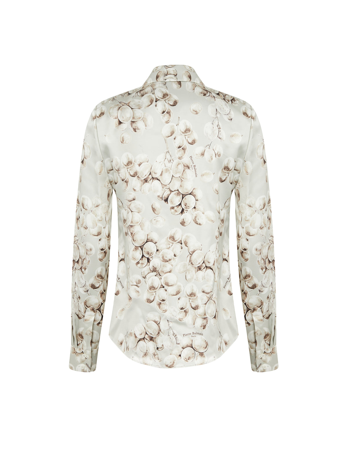 Chemise en jacquard à motif raisin - Gris Clair & Beige Clair