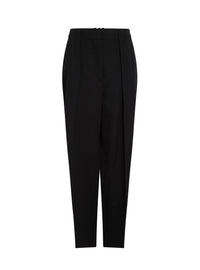 Pantalon à plis en laine - Noir