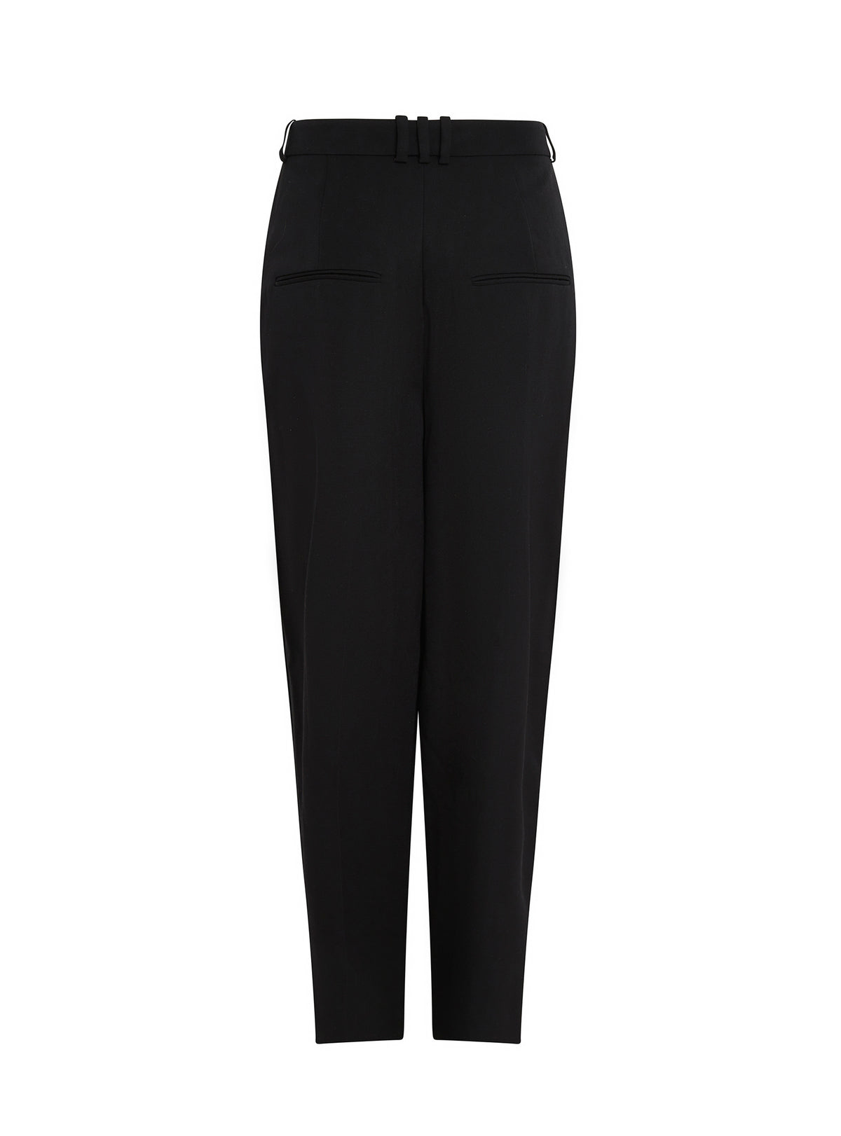 Pantalon à plis en laine - Noir
